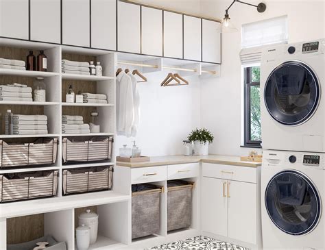 modern laundry room cabinets